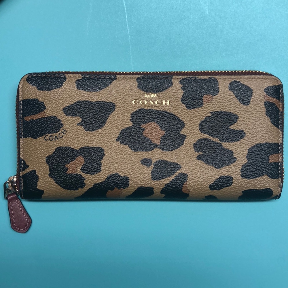 Coach cheetah wallet